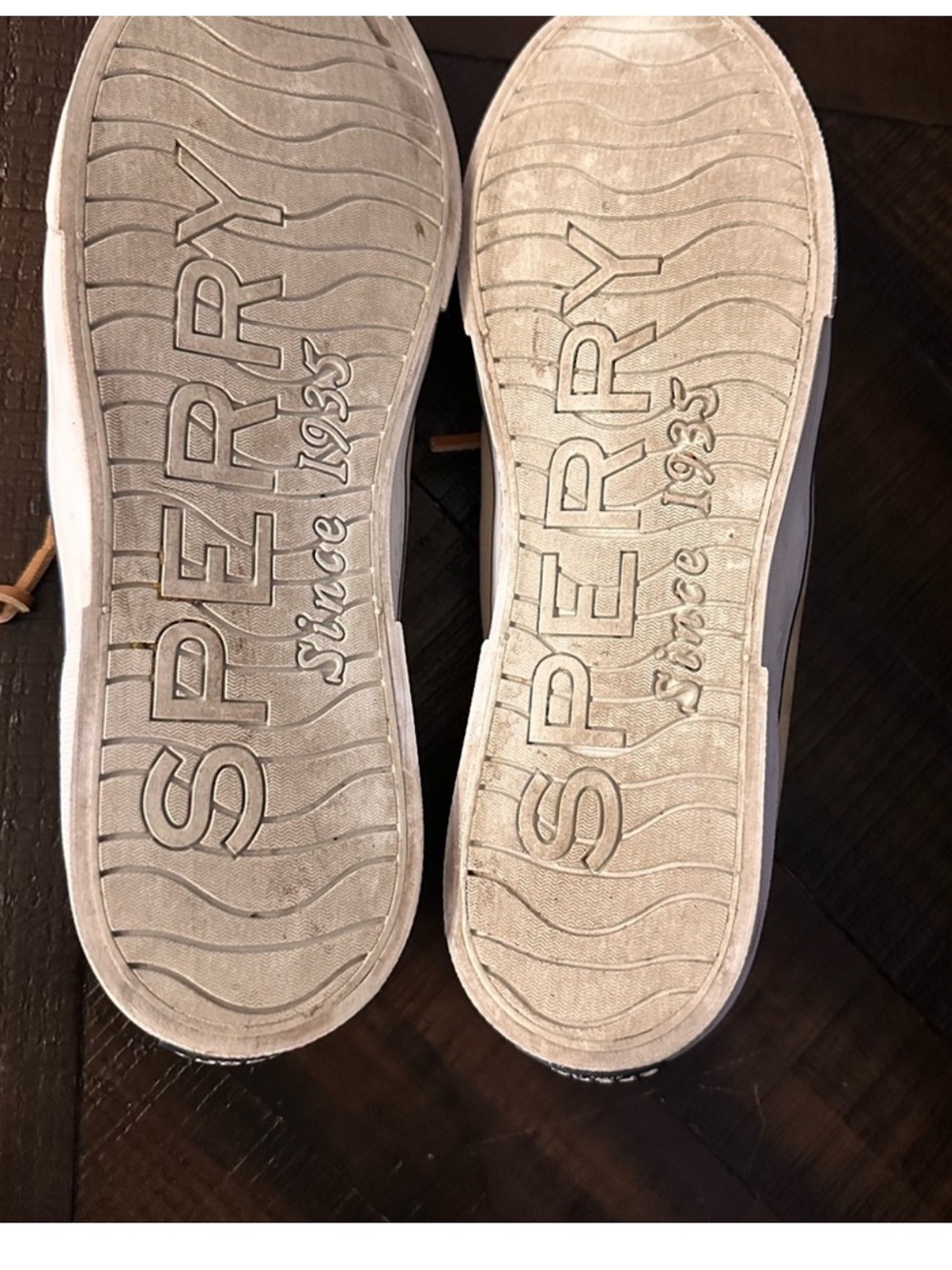 Sperry Coastal Beige Canvas Sneakers Size 9 | Nautical Casual Summer Shoes - Picture 8 of 9